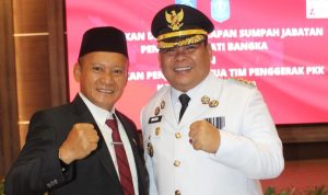 Pj Bupati Bangka Resmi Dilantik, ini Pesan Herman Suhadi