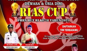 Karang Taruna Desa Rias Gelar Open Turnamen Sepak Bola Usia Dini