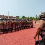 Polres Bangka Barat Gelar Simulasi Sispamkota Pengamanan Pemilu tahun 2024