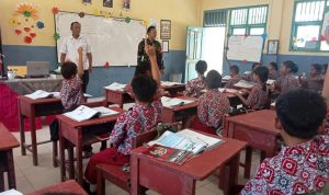 Babinsa Koramil 432-04 Beri Materi Wasbang Terhadap Siswa SDN 1 Pongok 