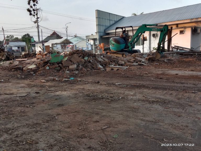 Lahan Untuk Pelaku UMKM di Samping Pusyandik Toboali Sudah Tahap Finishing