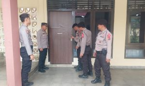 Anggota Samapta Polres Bangka Lakukan Patroli di Gudang Logistik KPU