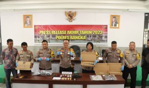 Polres Bangka Tangani 214 Kasus Sepanjang Tahun 2023, Ada Tiga Kasus yang Menonjol