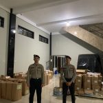 Satgas OMB Polres Bangka Barat Patroli di Gudang Logistik KPU