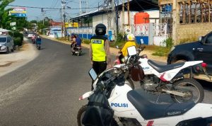 Kurangi Angka Kecelakaan, Sat Lantas Polres Babar Gelar Patroli Kendaraan Bermotor