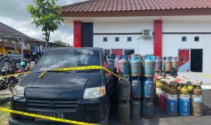 Gudang Gas Oplosan di Pangkalpinang Digerebek Polisi, Ratusan Tabung Disita