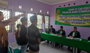 Kantor Sementara Pengadilan Agama Sungailiat Kelas 1B Gelar Sidang Perdana