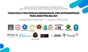 Workshop ‘Cegah Bullying’ Sukses Digelar, Ketua PWI Babel: Terimakasih Kepada Mitra yang Mendukung