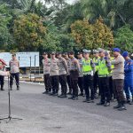 Puluhan Personil Polres Basel Dikerahkan untuk Amankan Rapat Pleno Kabupaten