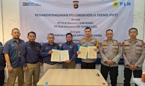 Perkuat Pengamanan Objek Vital Kelistrikan, PLN Tandatangani MoU dengan Polda Babel