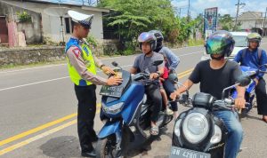 Satlantas Polres Basel Tindak 82 Pelanggar saat Operasi Keselamatan Menumbing 