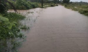 Hujan Sejak Pagi, Jembatan Air Kendong Dusun Petar Jebus Terendam Air