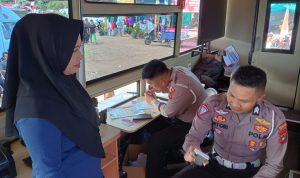 Unit SIM Keliling Sat Lantas Polres Basel Hadir di Aik Bakung Desa Ranggung 