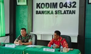 Dukung Ketahanan Pangan, Kodim dan Dinas Pertanian Basel Gelar Rakor Optimalisasi Lahan