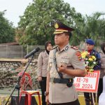 HUT Bhayangkara ke -78, Polres Basel Gelar Upacara Tabur Bunga di Pelabuhan Sadai