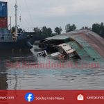 Bangkai Kapal KM LAN yang Tenggelam di Pelabuhan Pangkalbalam Berpotensi Mengganggu Arus Pelayaran