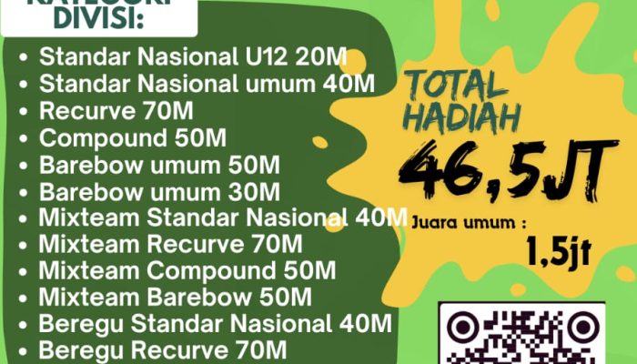 Sambut HUT TNI ke 79, Perpani dan Kodim 0432/Basel Gelar Kejuaraan Panahan Terbuka, Total Hadiah 46,5 Juta