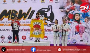 Dua Polwan Polda Babel Sukses Raih Medali Emas di Even MBW Internasional Taekwondo Malaysia