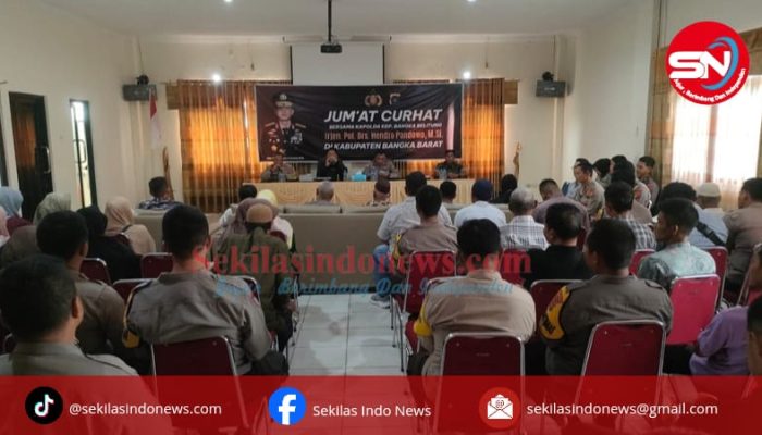 Wadir Binmas Polda Babel Hadiri Jumat Curhat di Kantor Camat Muntok