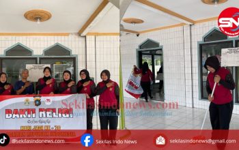 Polwan Polres Basel Bersihkan Tempat Ibadah Sambut Hari Jadi ke-76 Polwan