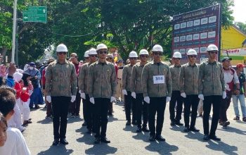 Tiga Tahun Berturut, Tim Gerak Jalan Putra PT Timah Raih Juara Satu Lomba Gerak Jalan Pemkab Bangka Barat