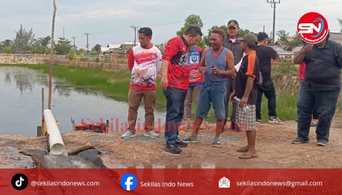 Atasi Kekeringan Lahan Persawahan, Bupati Basel Tinjau Area Irigasi Bendungan Embung Yamin di Desa Rias