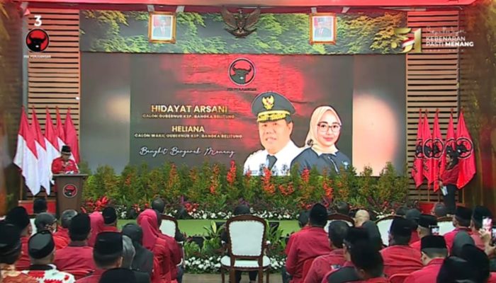 Hidayat-Hellyana Terima SK Langsung dari Megawati untuk Pilgub Babel 2024