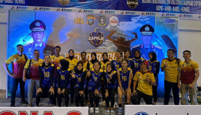 Tim Voli Putri Polda Babel Petik Kemenangan di Laga Perdana Usai Tekuk Tim Voli Putri Jambi 3-0