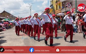 Pawai Baris-berbaris Tingkat PAUD dan SD di Bangka Selatan Berlangsung Meriah