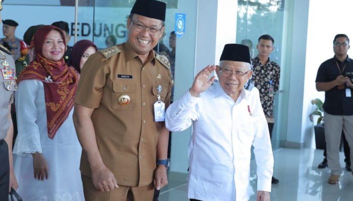 Tiba di Babel, Wapres Ma’ruf Amin Disambut Hangat Pj Gubernur Sugito