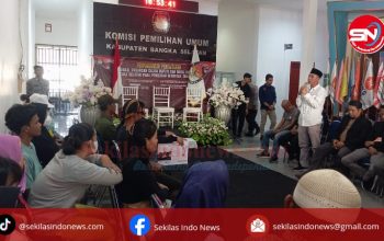 Sejumlah Relawan Kotak Kosong”Gerabek” Datangi Kantor KPU Bangka Selatan