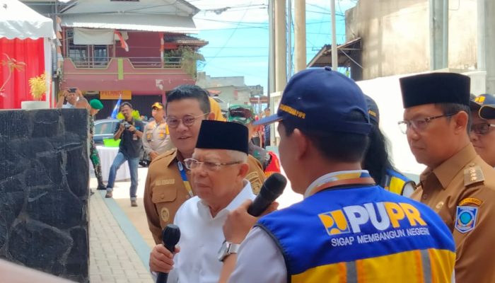 Resmikan Pasar Toboali, Wapres Minta Bupati dan Wakil Bupati Jaga Kebersihan dan Kenyamanan