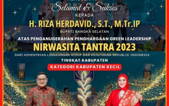 Kembali Toreh Prestasi, Riza-Debby Raih Penghargaan Green Leadership Nirwasita Tantra