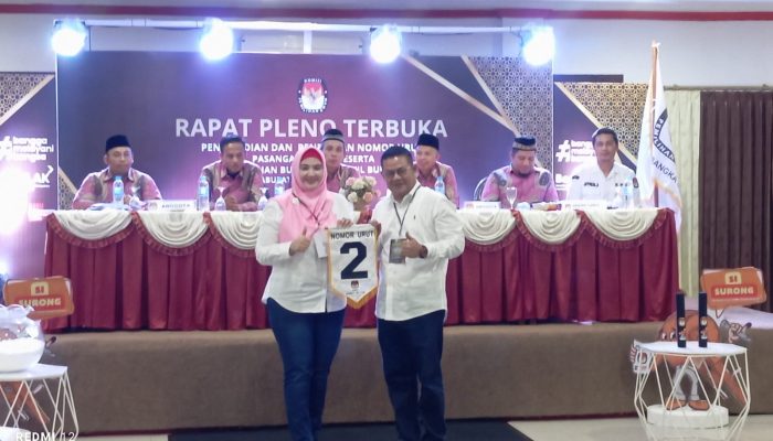 Calon Tunggal Riza-Debby Dapat Nomor Urut 2, Riza: Alhamdulillah Ini Merupakan Pertanda 