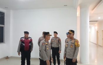 Ratusan Personel Polres Basel Amankan Tahap Penetapan Nomor Urut Paslon Pilkada