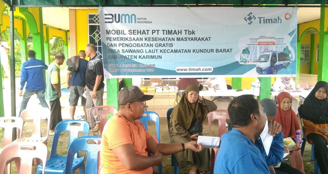 Puluhan Masyarakat Karimun Manfaatkan Layanan Kesehatan Gratis Mobil Sehat PT Timah