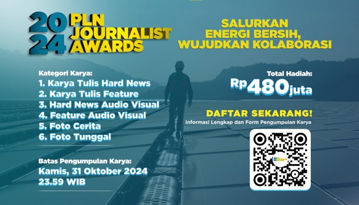 Berhadiah Rp 480 Juta, PLN Journalist Award 2024 Dibuka Hingga 31 Oktober