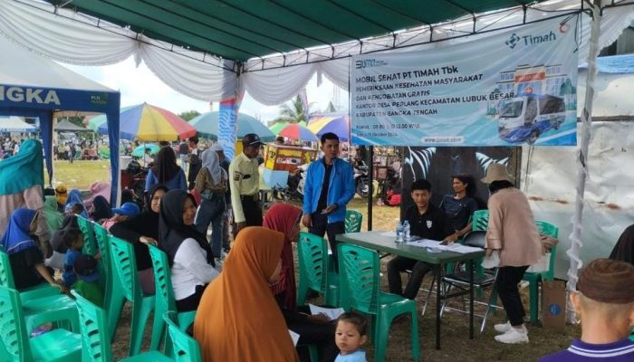 Ratusan Warga Desa Perlang Manfaatkan Layanan Kesehatan Gratis dari PT Timah