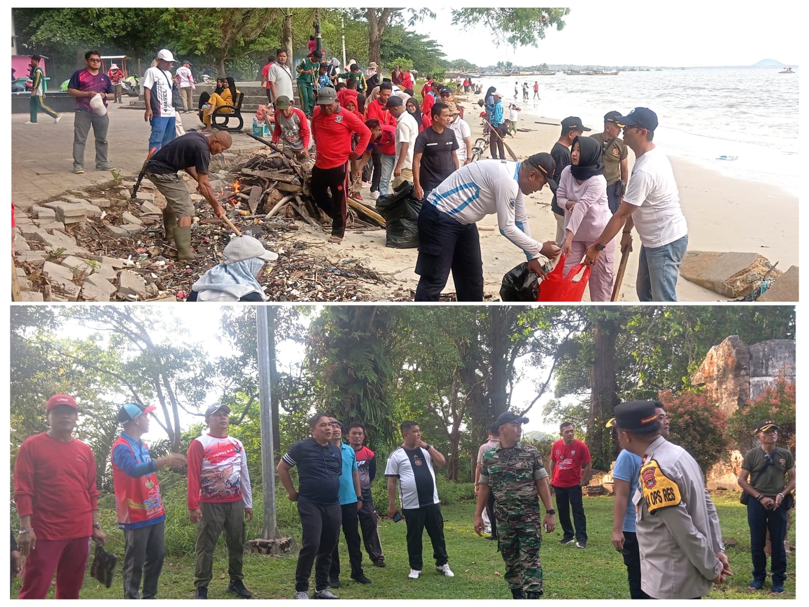 Aksi Bersih Pantai Nek Aji dan Kawasan Benteng Toboali Warnai Hari Jadi Kota Toboali ke 316