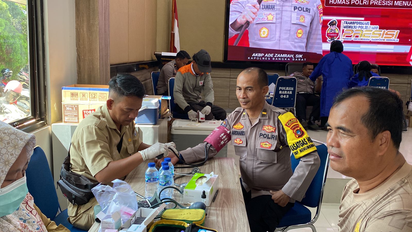 HUT Humas Polri ke-73, Polres Bangka Barat Gelar Donor Darah