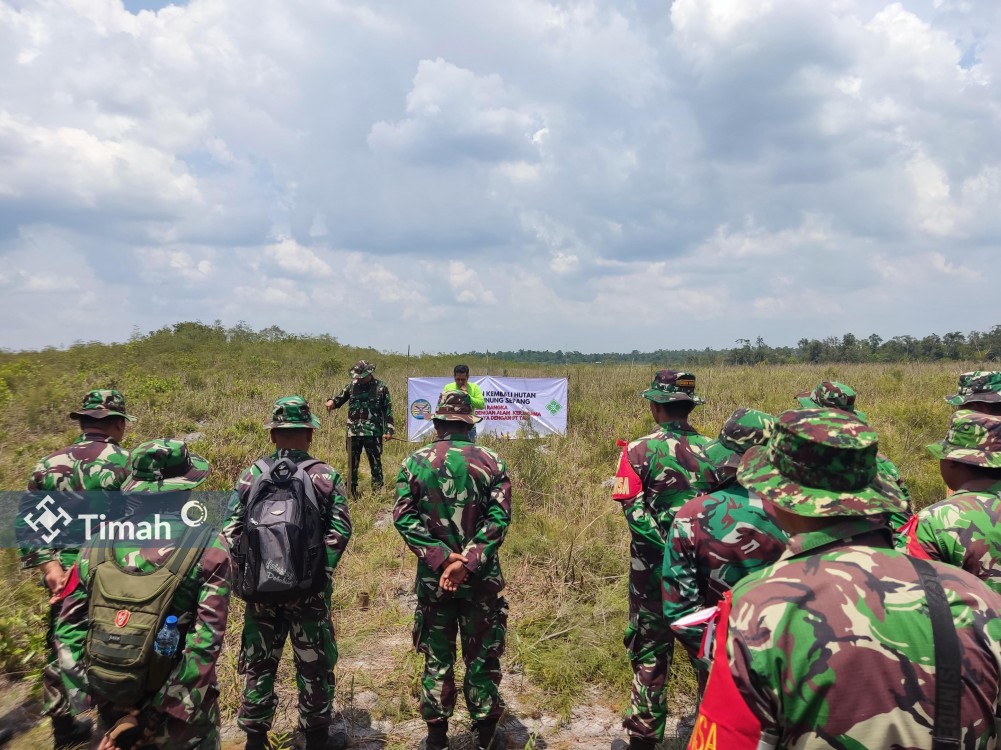 PT TAM dan Korem 045 Gaya Tanam 66.000 Pohon di Kawasan Gunung Sepang