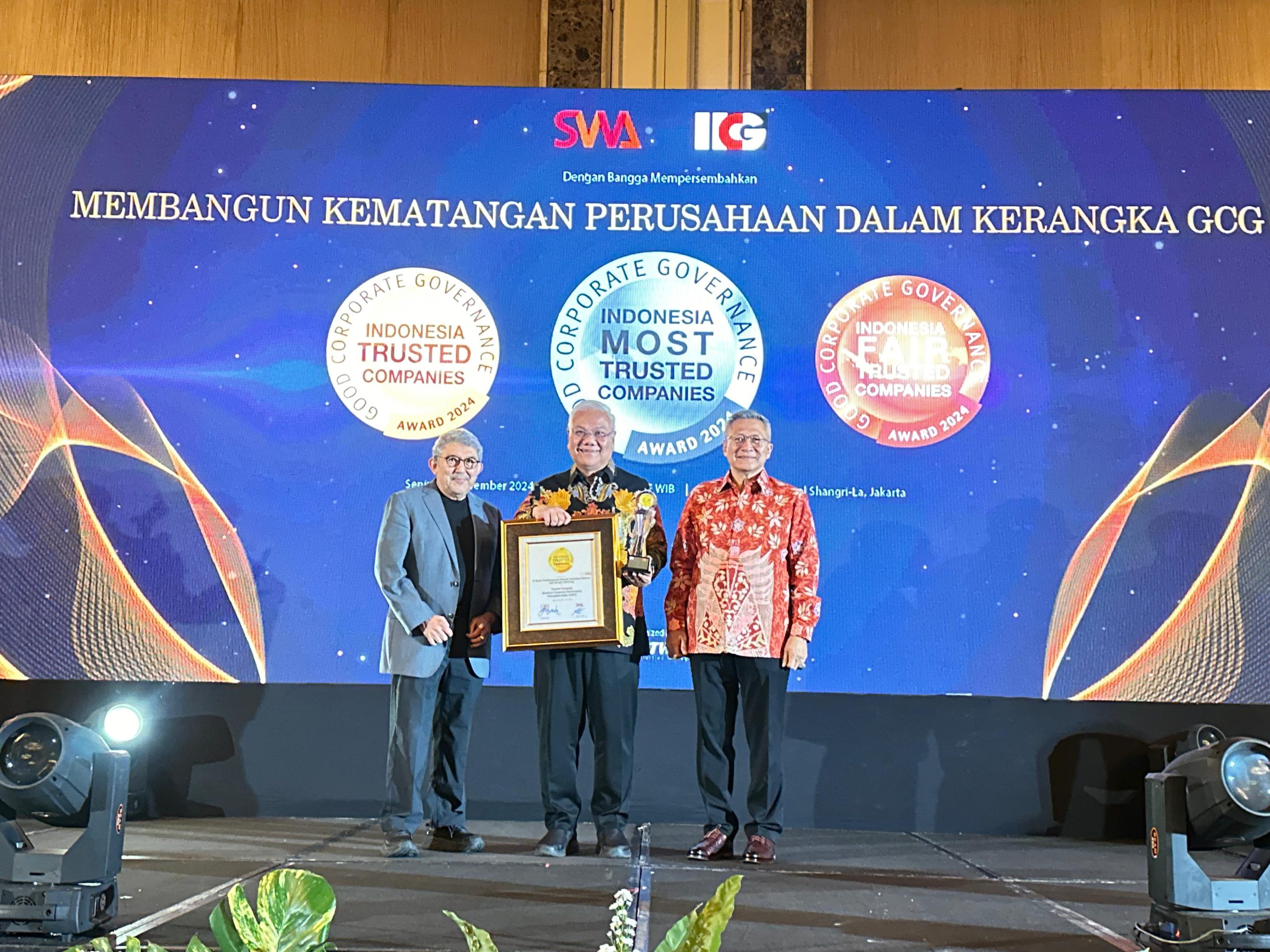 Bank Sumsel Babel Raih Predikat Trusted Company dalam CGPI 2024