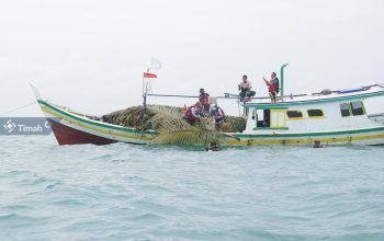 PT Timah dan Nelayan Baskara Bakti Tenggelamkan 73 Rumpon untuk Jaga Ekosistem Laut