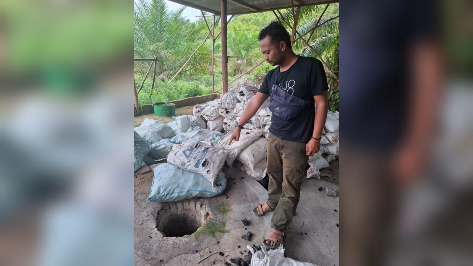 Polsek Air Gegas Temukan Lokasi Peleburan Timah Balok Ilegal di Tengah Kebun Sawit