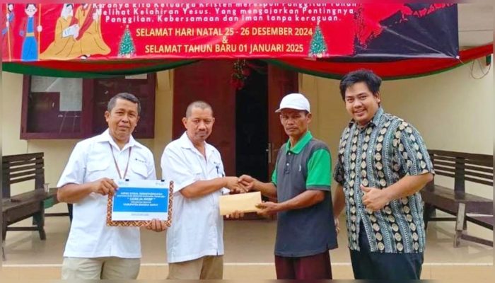 Dua Gereja di Bangka Barat Terima Bantuan Natal dari PT Timah