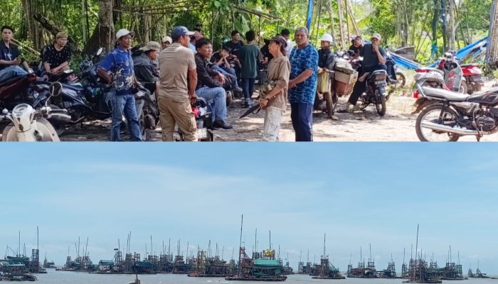 Puluhan Warga Pesisir Laut Bagger Desak PT Timah Hentikan PIP yang Masih Beroperasi di Bibir Pantai