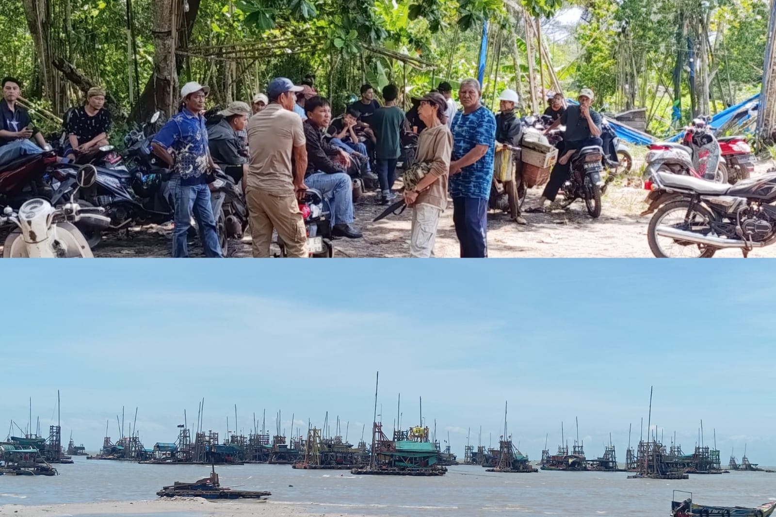 Puluhan Warga Pesisir Laut Bagger Desak PT Timah Hentikan PIP yang Masih Beroperasi di Bibir Pantai