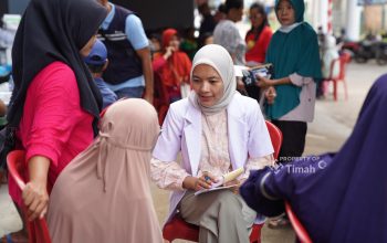 Program Mobil Sehat PT Timah Hadir di Pasar Toboali