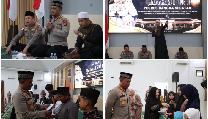 Polres Bangka Selatan Peringati Isra Mi’raj Nabi Muhammad SAW