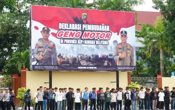 Deklarasi Bersama Pembubaran Geng Motor, Kapolda Babel Ajak Masyarakat Jaga Generasi Emas 2045